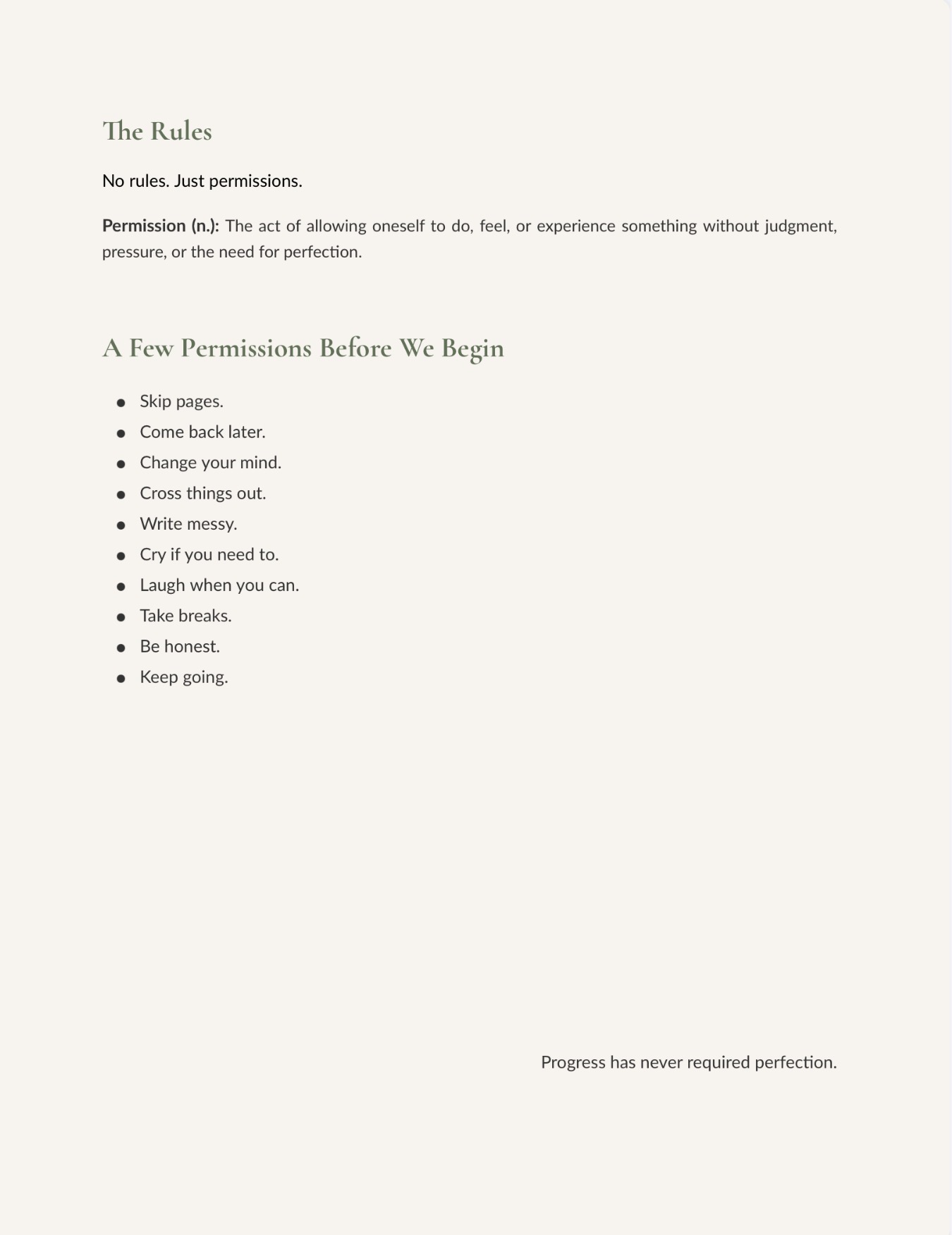 The Rules — A Few Permissions Before We Begin