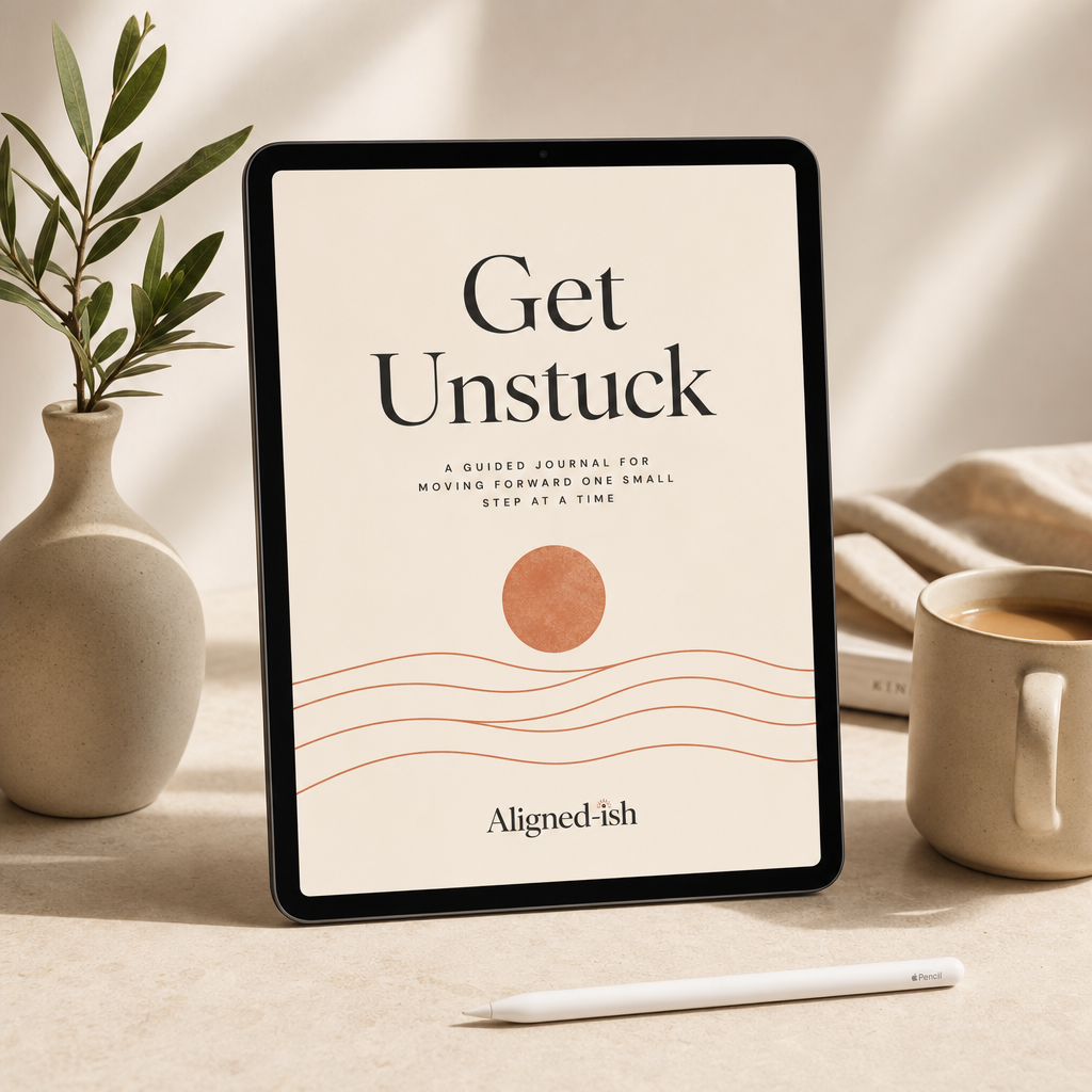 Get Unstuck — the Aligned-ish guided journal