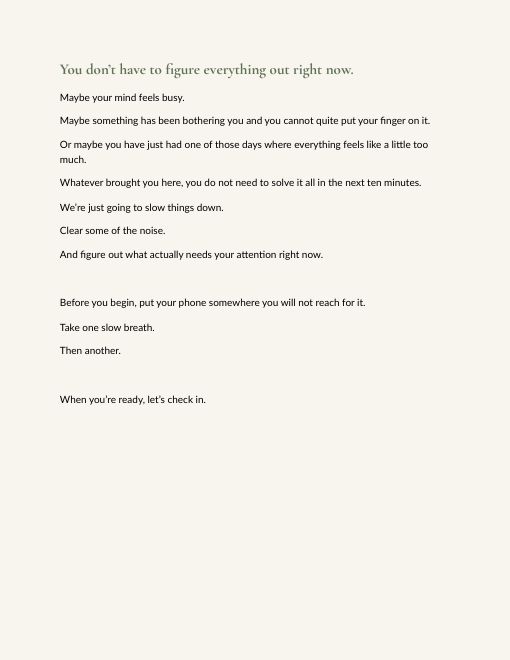 Page 2 of the 10 Minute Reset guided reflection