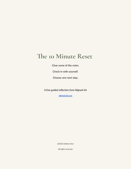 Page 1 of the 10 Minute Reset guided reflection